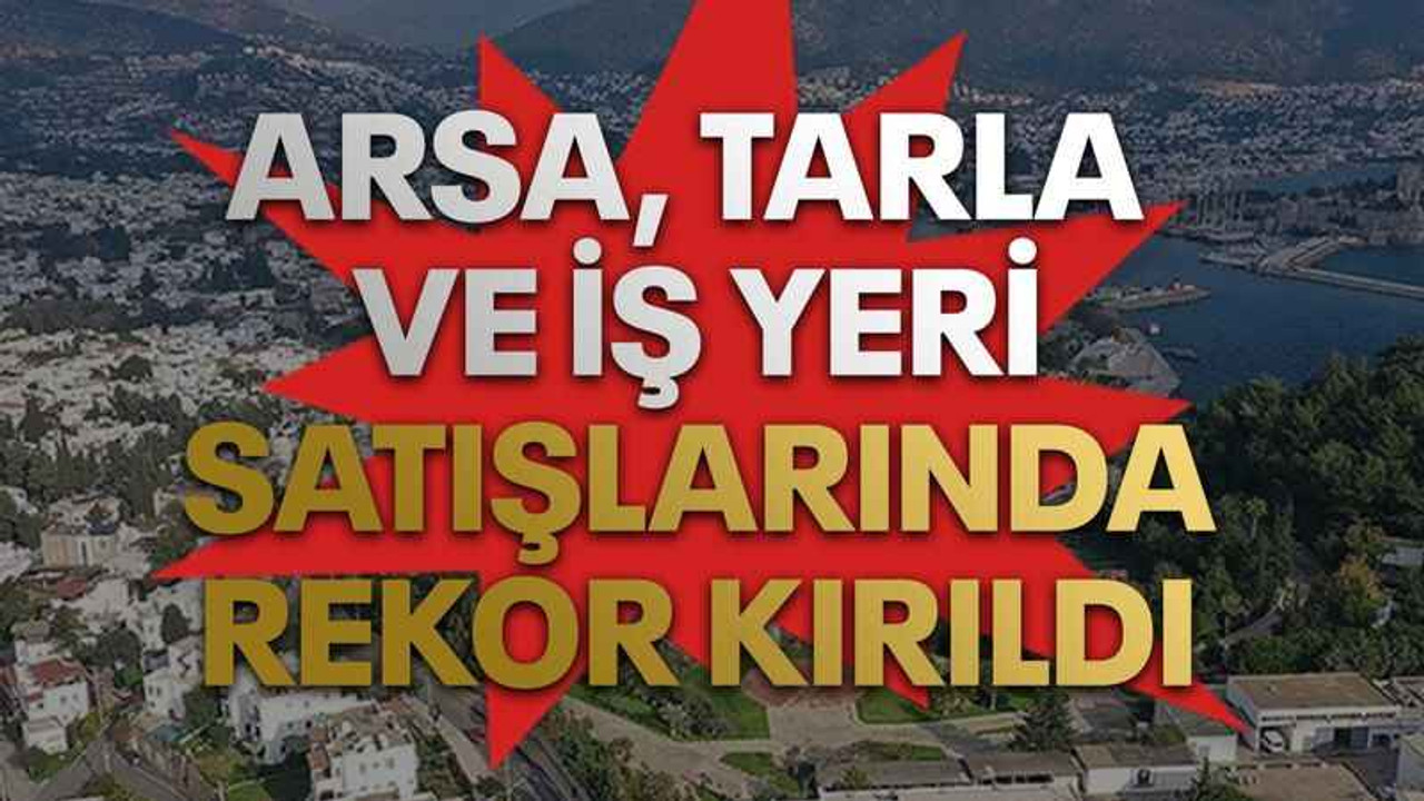 Arsa, tarla ve iş yeri satışlarında rekor kırıldı